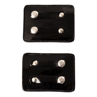 Porta-número de concurso com 4 dígitos 12x8 cm Equestro com strass Preto