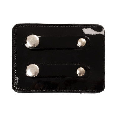 Porta-número de concurso com 4 dígitos 12x8 cm Equestro com strass Preto