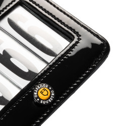 Porta-número de concurso com 4 dígitos 12x8 cm Equestro com strass Preto