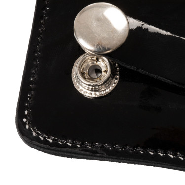 Porta-número de concurso com 4 dígitos 12x8 cm Equestro com strass Preto