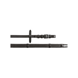 Rendas para bridão inglês com fivelas em níquel Equestro Preto