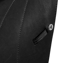 Sela de salto Firenze com árvore de madeira e couro duplo Acavallo Preto