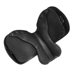 Sela de salto Firenze com árvore de madeira e couro duplo Acavallo Preto