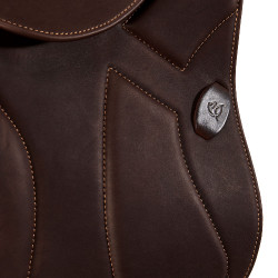 Sela de salto Guttuso com painéis de lã Acavallo Castanho escuro