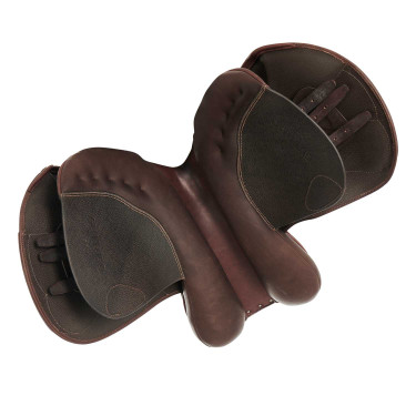 Sela de salto Guttuso com painéis de lã Acavallo Castanho escuro