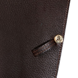 Sela de salto Roma com armação de madeira couro martelado Acavallo Castanho escuro Sela de salto Roma com armação de madeira couro martelado Acavallo Castanho escuro