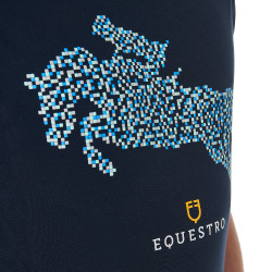 T-shirt de algodão Equestro masculino corte slim estampa Jump Marinho Azul-marinho T-shirt de algodão Equestro masculino corte slim estampa Jump Marinho Azul-marinho