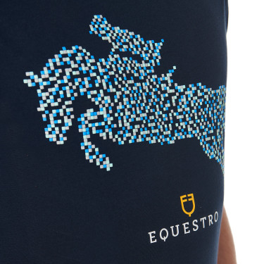 T-shirt de algodão Equestro masculino corte slim estampa Jump Marinho Azul-marinho T-shirt de algodão Equestro masculino corte slim estampa Jump Marinho Azul-marinho