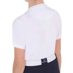 T-shirt menina com estampa de cavalo em interferência Equestro Branco T-shirt menina com estampa de cavalo em interferência Equestro Branco