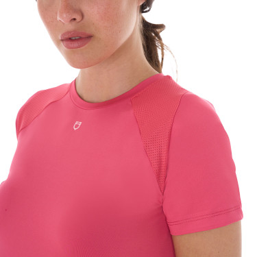 Camiseta técnica de treino feminina corte slim Equestro Madressilva Rosa Camiseta técnica de treino feminina corte slim Equestro Madressilva Rosa