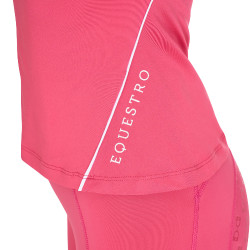 Camiseta técnica de treino feminina corte slim Equestro Madressilva Rosa