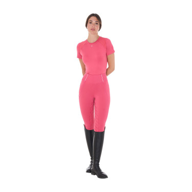 Camiseta técnica de treino feminina corte slim Equestro Madressilva Rosa Camiseta técnica de treino feminina corte slim Equestro Madressilva Rosa