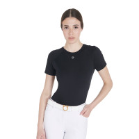Camiseta técnica de treino feminina corte slim Equestro Preto Camiseta técnica de treino feminina corte slim Equestro Preto