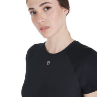 Camiseta técnica de treino feminina corte slim Equestro Preto Camiseta técnica de treino feminina corte slim Equestro Preto