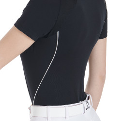 Camiseta técnica de treino feminina corte slim Equestro Preto