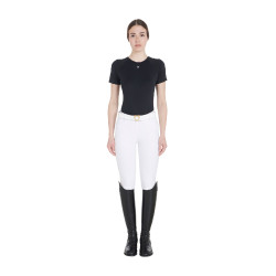 Camiseta técnica de treino feminina corte slim Equestro Preto