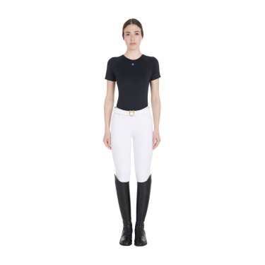 Camiseta técnica de treino feminina corte slim Equestro Preto Camiseta técnica de treino feminina corte slim Equestro Preto