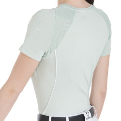 Camiseta técnica de treino feminina corte slim Equestro Verde claro