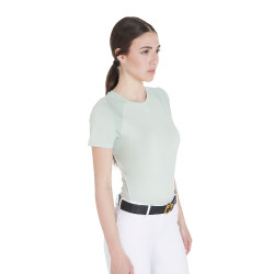 Camiseta técnica de treino feminina corte slim Equestro Verde claro
