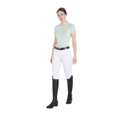 Camiseta técnica de treino feminina corte slim Equestro Verde claro