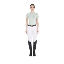 Camiseta técnica de treino feminina corte slim Equestro Verde claro