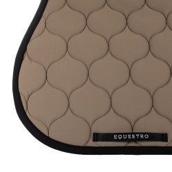 Tapete de salto em tecido técnico acolchoado Equestro Noz Castanho
