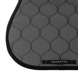 Tapete de salto em tecido técnico acolchoado Equestro Asfalto Cinzento