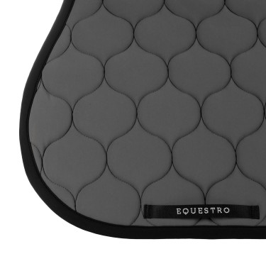 Tapete de salto em tecido técnico acolchoado Equestro Asfalto Cinzento