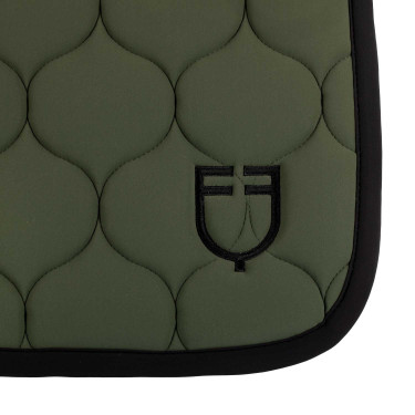Tapete de salto em tecido técnico acolchoado Equestro Saco cilíndrico Verde
