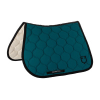 Tapis de saut en tissu technique matelassé Equestro Pétrol