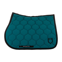 Tapis de saut en tissu technique matelassé Equestro Pétrol