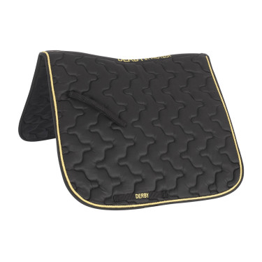 Almofada de sela de dressage Derby Preto / dourado / preto