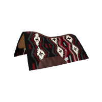 Manta de sela em feltro de lã da Nova Zelândia 34x36 cm Pool's Preto / cinza / vermelho Manta de sela em feltro de lã da Nova Zelândia 34x36 cm Pool's Preto / cinza / vermelho