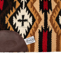 Manta de sela em feltro de lã da Nova Zelândia 34x36 cm Pool's Marrom / bege Castanho