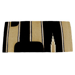 Tapete Navajo com patch de couro Tapete Navajo com patch de couro