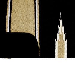 Tapete Navajo com patch de couro Tapete Navajo com patch de couro
