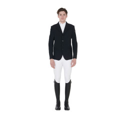 Casaco de competição Equestro anatômico masculino quatro botões Preto Casaco de competição Equestro anatômico masculino quatro botões Preto