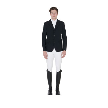 Casaco de competição Equestro anatômico masculino quatro botões Preto Casaco de competição Equestro anatômico masculino quatro botões Preto