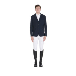 Casaco de competição Equestro anatômico masculino quatro botões Marinho Azul-marinho Casaco de competição Equestro anatômico masculino quatro botões Marinho Azul-marinho