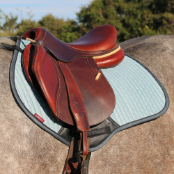 Tapete LeMieux Camurça Close Contact Quadrado Geleira Azul