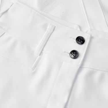 Calça com reforços corte reto feminino Kingsland KLKira H-Shape Branco