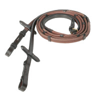 Rendas de borracha Fine Prise Horze com passadores Castanho escuro Rendas de borracha Fine Prise Horze com passadores Castanho escuro