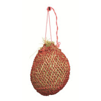 Rede para feno com focinheira HKM Vermelho