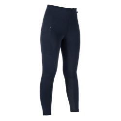 Leggings HKM Cosy II Style Vollbesatz 1/1 aus Silikon Azul escuro