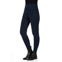 Leggings HKM Cosy II Style Vollbesatz 1/1 aus Silikon Azul escuro