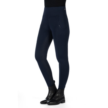 Leggings HKM Cosy II Style Vollbesatz 1/1 aus Silikon Azul escuro