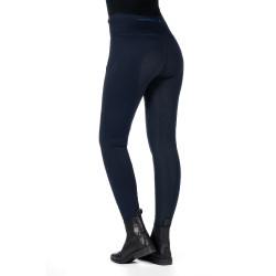 Leggings HKM Cosy II Style Vollbesatz 1/1 aus Silikon Azul escuro