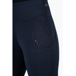 Leggings HKM Cosy II Style Vollbesatz 1/1 aus Silikon Azul escuro