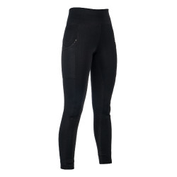 Leggings HKM Cosy II Style Vollbesatz 1/1 aus Silikon Preto