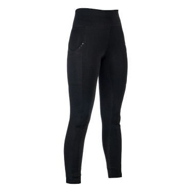 Leggings HKM Cosy II Style Vollbesatz 1/1 aus Silikon Preto